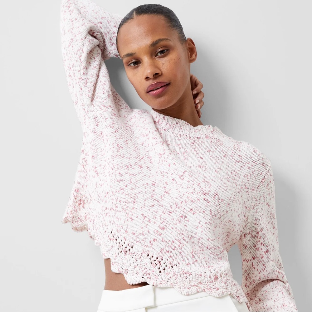 French Connection Nevanna Scalloped Hem Sweater NWT